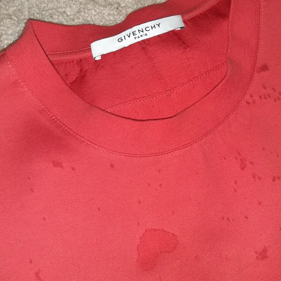 MEN'S GIVENCHY PARIS COLUMBIAN FIT DISTRESSED TSHIRT - Picture 3 of 8